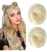 REECHO 2 PCS Mini Claw Clip in Messy & Cat Ears Hair Bun Extensions HB001 Wig Accessory Updo Hair...
