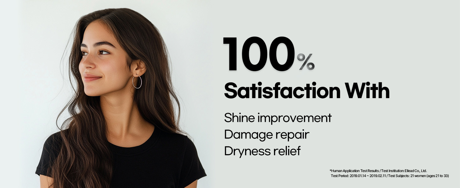 Full Satisfaction with shine improvement, Damage repair, Dryness relief