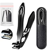 MelodySusie Wide Jaw Opening Nail Clippers, Toenail Clippers for Seniors Thick Nails, Angled Head...