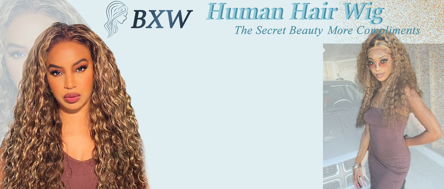 honey blonde curly lace front wigs