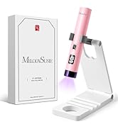 MelodySusie Handheld UV Light for Gel Nails with Stand, Mini Portable Cordless Nail Lamp with LCD...