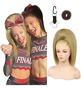 SEIKEA Cheer Ponytail Hair Piece, 100% Super Protein Fiber Straight Cheerleader Hairpiece Lightwe...