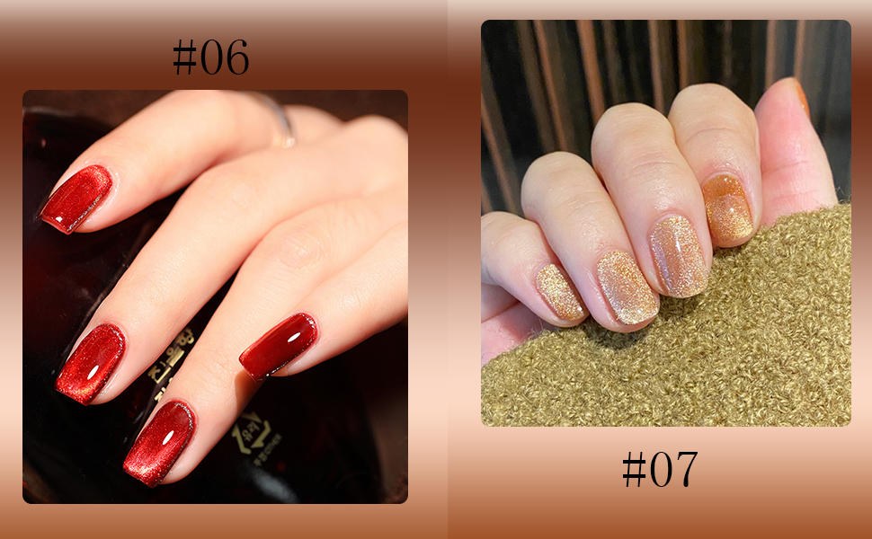Glitter Cat Eye Gel Nail Polish