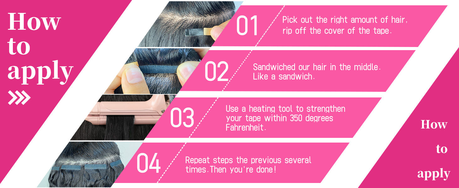 human hair tape in extensions