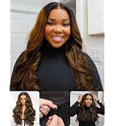 Nadula Bye Bye Knots Glueless Balayage Brown Body Wave Human Hair Wig Highlight Ombre 7x5 Pre Cut...
