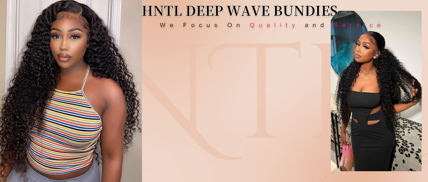 High Quality Deep wave human hair bundles for black women