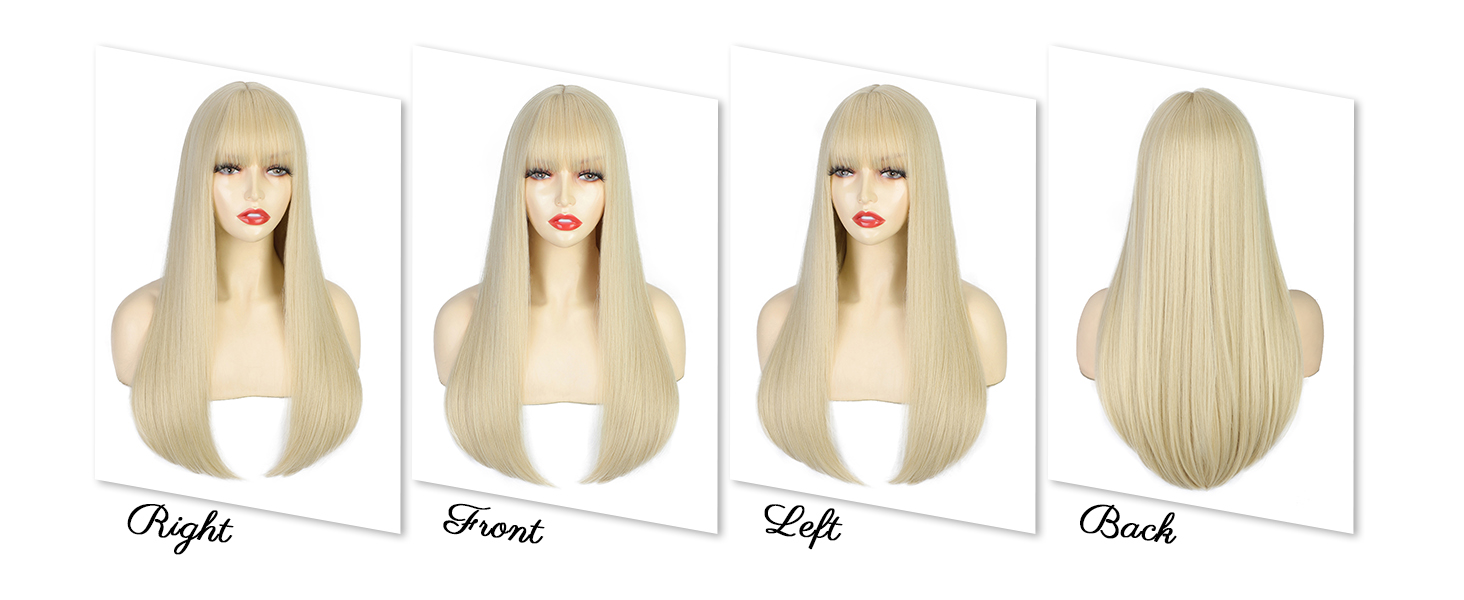 blonde wig with bangs