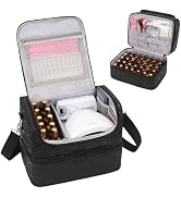 CUBETASTIC Nail Polish Organizer, Cute Nail Tech Organizers And Storage Bag Holds 45 Bottles & UV...