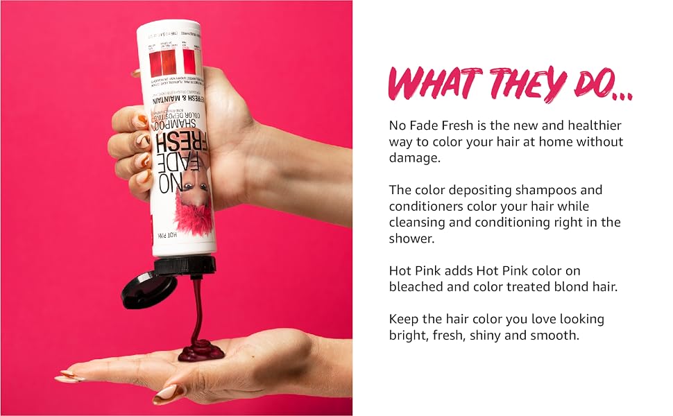 color depositing shampoo pink, pink hair dye, permanent hair color dye pink, magenta hair color