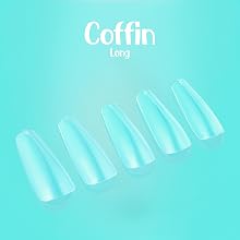 Coffin Long Soft Gel Nails
