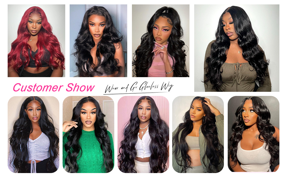 wear and go glueless wigs human hair pre plucked precut