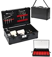 Large Barber Carrying Case, Hairdresser Tool Box Organizer Traveling Case, Portable Travel Barber...