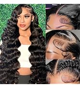 Smabuity 13x6 Body Wave Lace Front Wigs Human Hair Pre Plucked HD Transparent Lace Frontal Wigs H...