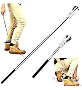 Extendable Shoe Horn Stainless Steel Retractable Shoe Spoon Non Slip Handle for Elders Flexible S...