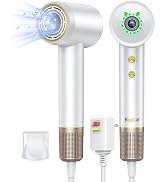 Bopcal Ionic Hair Dryer, 160000 RPM Brushless Motor, Smart Thermo-Control, Negative Ion Fast Dryi...