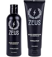 ZEUS Men’s Beard Shampoo & Beard Conditioner Set – US MADE – Soften, Hydrates, & Moisturizes, Aid...