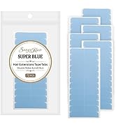 72 Pieces Hair Extension Tape Tabs Double Sided Extension Tapes for Replacement 4cm x0.8cm (Blue ...