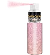 Hair and Body Glitter Spray, Holographic Glitter Highlighter Powder Spray, Face Hair Body Clothes...