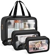 MAANGE Toiletry Bag for Women Men, Translucent Waterproof Makeup Cosmetic Bag Travel Organizer fo...