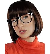 ALLAURA Brown Bob Velma Wig and Glasses - Adult Women Cosplay Flapper Wig With Bangs - Dora Compa...