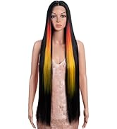 Style Icon 38” Super Long Straight Wigs 6” Deeper Middle Part Lace Lace Front Wigs Multiple Color...