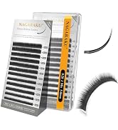 NAGARAKU Bottom Eyelash Extensions Double Tips Flat Ellipse Super Soft Natural Faux Mink Under Lo...