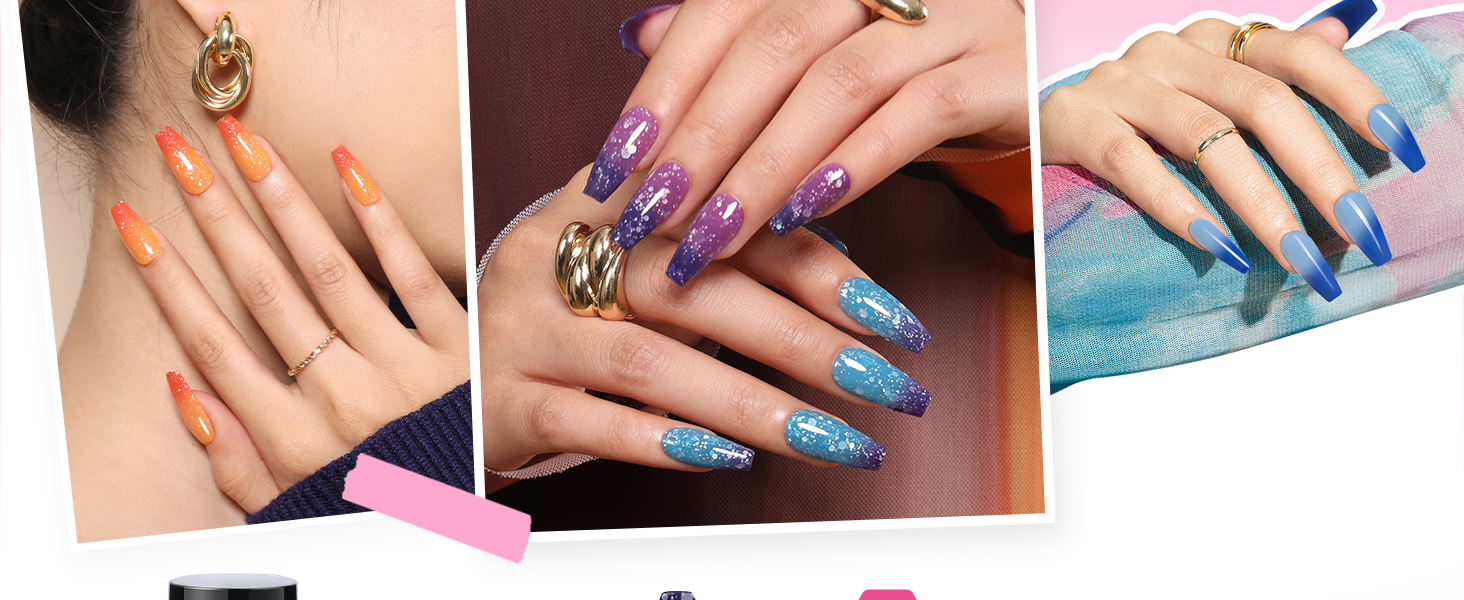 Temperature Change Halloween Ombre Nail Polish