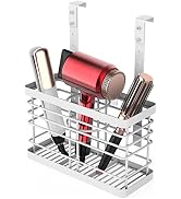Hair Tool Organizer, White Hair Dryer Holder Wall Mounted, Bathroom Hair Tool Organizer Under Sin...