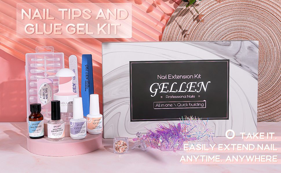 nail tips with glue