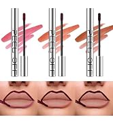 LANGMANNI 3 Colors Long-Lasting Peel Off Lip Liner Set, Waterproof & Smudge-Proof Matte Lip Liner...