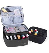 LUXJA Nail Polish Carrying Case - Holds 20 Bottles (15ml - 0.5 fl.oz), Portable Organizer Bag for...