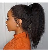 INSBEAUTY Kinky Straight 360 Wigs Transparent HD Lace Front Wig Brazilian Human Hair 150% Density...