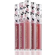 Beauty Concepts Lip Gloss Collection- 5 Piece Lip Gloss Set in Pink Colors, Sage Floral Gift Box