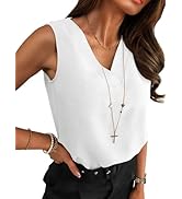 ANRABESS Tank Top for Women Dressy Casual Business Work Blouses Sleeveless V Neck Textured Tops 2...