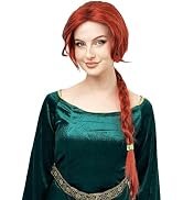 ALLAURA Red Fiona Wig Ultra-long Fiery Red Braid Wig Cosplay Accessory Princess Cosplay Wig Cospl...