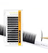 NAGARAKU Wet Camellia Eyelash Extension, Individual Lashes 3 Multi-length Fans Premium Matte Blac...