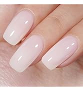 TOMICCA Gel Nail Polish, Milky White Gel Polish, Nude Gel Polish Translucent Jelly Gel Polish Nat...