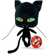 Miraculous Ladybug - Kwami Mon Ami Plagg, 9-inch Cat Plush Toys for Kids, Super Soft Stuffed Toy ...