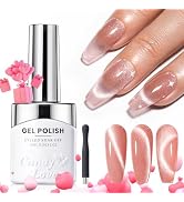 Candy Lover Cat Eye Gel Nail Polish, Light Pink Colors Gel Polish, Holographic Glitter Effect UV ...