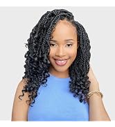 Fulcrum Goddess Box Braids Crochet Hair 12 Inch, 9 Packs Pre Looped Box Braids Crochet Hair For B...