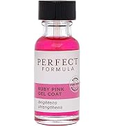 Perfect Formula Ruby Pink Gel Coat - Keratin Rich Nail Growth Treatment, Protein-Rich Sheer Ruby ...