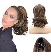 NAYOO Claw Clip Ponytail Extension Brown 12