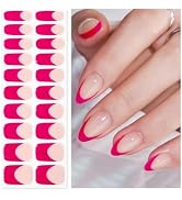 Oauee Semi Cured Gel Nail Strips | Built-In Gel Top Coat | UV Light Required | Salon Quality, Eas...