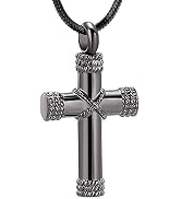 Minicremation Rope Winding Cross Cremation Ashes Urn Pendant Necklace Memorial Keepsake Jewelry L...