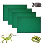 kathson 4Pcs Reptile Carpet Pet Terrarium Floor Liners Bedding Bearded Dragon Substrate Mat Non-A...
