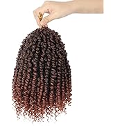Pre-twisted Passion Twist Crochet Hair 10 Inch 8 Packs Crochet Passion Twists, Pre Looped Short P...