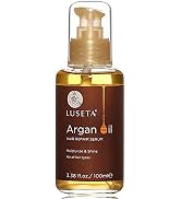 Luseta Argan Oil for Hair, 100% Pure Argan Oil Hair Serum for Frizzy Control Dry Damage Hair, Rep...