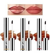 Bekoeen 3PCS Peel Off Lip Liner, Lip Liner Tattoo Peel Off,Brown Long Lasting Lip Liner Stain,Mat...