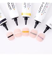 SARA FRIENDS 3D Embossing JJYU-ING Gel for Nail Art, Basic Set 5pcs (Clear, Black, White, Blue, S...