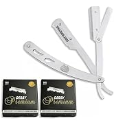 The Shave Factory Straight Edge Razor Kit - Straight Edge Razor with Single Edge Razor | straight...